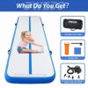 Dwzdd Air Track Tumbling Mat 10ft/13ft Blow up Gymnastic Mats with Electric Inflatable Pump, Repair Kit, Bag for Home/Training/Yoga/Water - Image 6