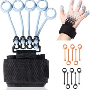 Finger Exerciser,Taie Hyung Finger Strengthener 40LB+60LB+75LB Hand Grip Strength Trainer Hand Extension Exerciser for Strength Therapy Hand Grip Strengthener for Musicians Athletes