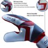 Soccer Goalkeeper Gloves Football Goalie Strong Grip Gloves with Double Wrist Protection and with Embossed Non-Slip Wear Resistant Latex Palm and Soft PU Hand Back for Youth,Adult - Image 3