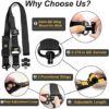 Rifle Sling 2 Point Sling Quick Adjust with QD Sling Swivels, 2 PCS QD Sling Mount for Mlok, Rifle Straps with Fast Adjust Thumb Loop - Image 2