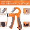 Hand Grip Strengthener Finger Strengthener Workout Kit (6Pack) with Counter Adjustable Forearm Grip Exercise Finger Exerciser, Grip Ring & Stress Relief Grip Ball for Recovery and Athletes - Image 3