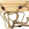 vocheer Climbing Rope Ladder, Kids Tree Swing Seat Swing Rope Ladder for Toddler Wooden Trapeze Bar with Rings for Climbing Frame, Tree House, Dens & Play House（5.9ft）… - Image 3