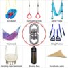 SELEWARE Bearing Swing Swivel, 360° Rotational Device Hanging Accessory for Web Tree Swing, Hammock Chair, Climbing Rope, Aerial Yoga, Kids Swing Swivel,Hold Up to 1200LB - Image 3