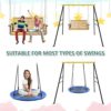 EOSAGA Extended Swing Frame with Ground Nail 300LBS, New Upgraded Heavy Duty A-Frame Metal Swing Stand for Kids Outdoor Fun, Fits for Most Swings & Yoga Swing, Fit for All-Weather - Image 7