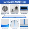 Dwzdd Air Track Tumbling Mat 10ft/13ft Blow up Gymnastic Mats with Electric Inflatable Pump, Repair Kit, Bag for Home/Training/Yoga/Water - Image 4