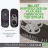 Gaiam Yoga Barre Socks - Non Slip Sticky Toe Grip Accessories for Women & Men - Image 5