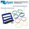 Sammons Preston 56571 Rolyan Ergonomic Hand Exerciser with Padded Handle,Adjustable Squeeze Tool,4 Pairs of Rubber Bands for Progressive Resistance,Improves Hand Grip Strength,Hand &Thumb,Blue - Image 6