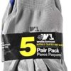 5-Pair Pack Wells Lamont Nitrile Work Gloves | Lightweight, Abrasion Resistant | Large (580LA) , Grey - Image 3