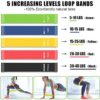 23Pcs Resistance Bands Set Workout Bands, 5 Stackable Exercise Bands with Handles, 5 Resistance Loop Bands, Jump Rope, Figure 8 Resistance Band, Headband, Cooling Towel - Image 4