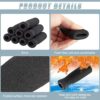 Cane Grip Replacement Cane Grip Foam Cane Handle Grip Replacement Offset Cane Grips Walking Cane Hand Grip Foam Handle for Cane Bicycle Handlebars 4.53 x 0.98 x 0.98 Inch, Black (4 Pieces) - Image 3