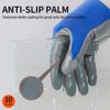 Vgo 10Pairs Safety Work Gloves, Gardening Gloves, Non-slip Nitrile coating, Dipping Gloves (Size M, Blue, NT2110) - Image 4