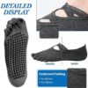 7 Pairs Yoga Socks Women Full Toe Sock Non Slip Sticky Gripper Socks with Strap - Image 4
