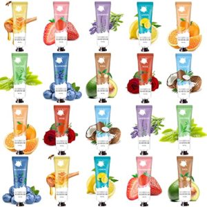 20 Pack Hand Cream for Dry Cracked Hands, Moisturizing Hand Cream Gift Set Travel Size Hand Lotion With Shea Butter Natural Aloe and Vitamin E For Body & Hands & Dry Skin