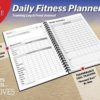 SaltWrap Daily Fitness Planner - Gym Workout Training Log, Weightlifting Exercise Journal, and Food/Diet Tracker - Daily and Weekly Pages, Goal Tracking, Spiral-Bound, 7 x 10 inches - Image 6