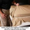 RUBBER HUGGER Bed Sheets Holder Band, Queen Size Mattress, Sheet Holder for Corners, Elastic Bedding Holder Band to Hold Sheets on The Bed, 1 Strap for Adjustable Mattresses Included, Medium Size - Image 3
