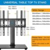 PERLESMITH Swivel Universal TV Stand / Base - Table Top TV Stand for 32-60 inch LCD LED TVs - Height Adjustable TV Mount Stand with Tempered Glass Base, VESA 400x400mm, Holds up to 88lbs PSTVS09 - Image 8