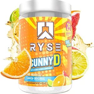 Ryse Project Blackout Pre Workout | Pump, Energy, Strength | Caffeine, Vitacholine, Nitrates, and Theobromine | 25 Servings (Sunny D Tangy Original) Servings Based ON Weight NOT Volume