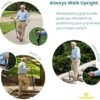 walking cane for men and walking canes for women special balancing - cane walking stick have 10 Adjustable Heights - self standing folding cane, portable collapsible cane, Comfortable - Image 3