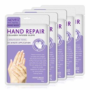 Hand Peel Mask 5 Pack, Peeling Off Hand Mask, Exfoliating Hand Mask, Moisturizing Hand Gloves for Dry Hand, Collagen Infused Gloves, Repair Rough Hands for Women & Men