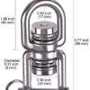 BeneLabel Swing Swivel with 2 Bearing, 360° Rotation, 770LB Capacity, Safest Rotational Device Hanging Accessory for Web Tree Swing, Aerial Dance, Children's Swing, Yoga Swing Sets - Image 7