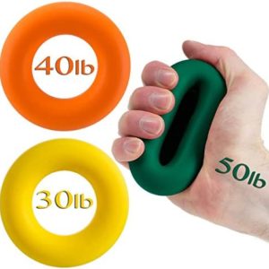 Iron Crush Best Hand Grip Strengthener, A Forearm Wrist & Finger Exerciser, Set of 3 Level Resistance, 2 Year Warranty, Perfect Trainer 4 Rehabilitation & Athletes, The Grippers U R Looking 4!