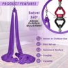 Aerial Yoga Hammock - Premium Aerial Silk Yoga Swing for Antigravity Yoga Inversion Exercises - Extension Straps, Improved Flexibility & Core Strength with Extension Straps, Cabiners, and Pose Guide - Image 3