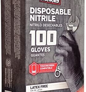 Grease Monkey Disposable Nitrile All Purpose Gloves, Pack of 100, X-Large