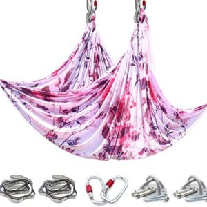 BPDVYRN Yoga Hammock Inversion Yoga Belts Therapy Aerial Trapeze Device Fabric Yoga Hammock Flying Swing for Yoga Training