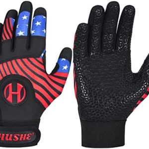 American Flag Baseball Batting Gloves Softball Batting Gloves USA Flag Baseball Batting Gloves for Youth Adult & Unisex Super Grip at Fingers & Palm.