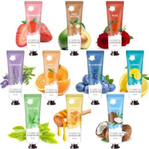 10 Pack Hand Cream Gift Set Hand Lotion for Dry Cracked Hands,Natural Hand Care Moisturizing Lotion Travel Size Hand Lotion For Body & Dry Skin,Small Hand Lotion Bulk Gifts for Women
