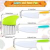 4 Pcs Kids Knife Set, Kids Safe Cooking Knives, Nylon Kids Kitchen Knife with Crinkle Cutter, Serrated Edges Plastic Toddler Knife Kids Knives for Real Cooking & Cutting Fruit, Bread, Lettuce - Image 3