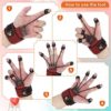 Finger Exerciser Finger Stretcher Finger Resistance Band Guitar Strength Trainer Reverse Grip Strengthener Climbing Exercise Equipment Finger Extensor Strengthener for Wrist Hand(Red, 60 LB) - Image 3