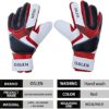Soccer Goalkeeper Gloves Football Goalie Strong Grip Gloves with Double Wrist Protection and with Embossed Non-Slip Wear Resistant Latex Palm and Soft PU Hand Back for Youth,Adult - Image 2