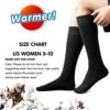 3 Pairs Warm Knee High Socks for Women Black Long Thick Warm Winter Socks Support For Hiking ,Work - Image 7