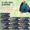 Hose Nozzle Heavy Duty High Pressure Hose Sprayer With 10 Adjustable Watering Patterns - Thumb Control Design,Garden Hose Nozzle for Hose Outdoor Watering Plants & Lawns.Washing and Showering Cleaning - Image 5