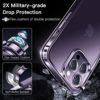 Alphex Beyond Clear for iPhone 14 Pro Max Case [Durable Than Clear Case][Anti-Yellow] 8FT Military Grade Protection Soft Shockproof Bumper Matte Slim Thin Phone Cover Women Men 6.7 inch, Deep Purple - Image 4