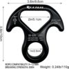 S.E.Peak Rescue Figure 8 Descender Climbing Gear Downhill Equipment Rigging Plate Rappeling Device for Rock Climbing/Aluminum Alloy - Image 4