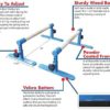 Tumbl Trak Parallette Bars Blue, Adjustable - Image 2