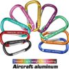 Carabiner Keychain Clip - Aluminum Carabeaner Key Clip,D Ring Shape Caribeener Hook Buckle,Spring Snap Key Chain Clips - Image 2