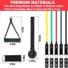 Resistance Bands Set Workout Bands, 150lbs Fitness Bands Exercise Bands with Handles, Door Anchor, Legs Ankle Straps and Portable Bag for Fitness, Home Gym Equipment Yoga, Strength, Slim - Image 4