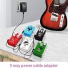 Pigtone Pedal Adapter 9V DC 1A 1000ma Tip Negative 5 Way Daisy Chain Cables Power Supply for Guitar Effect Pedals - Image 5