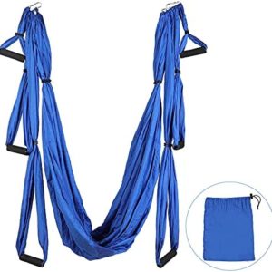 Chenxy Aerial Yoga Swing Set Yoga Hammock Trapeze Swing Trapeze Yoga Kit Flying Yoga Inversion Tool Antigravity Ceiling Hanging Yoga Sling Adult Kids Arial Door Yoga Swing Home Gym Hanging Swing