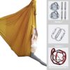 ZCXBHD Aerial Yoga Hammock Anti-Gravity Flying Swing Aerial Silks Yoga Pilates Set Include Steel Carabiners Extension Straps (Color : Yellow) - Image 2