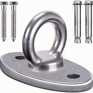 SELEWARE 2800 lb Capacity Wall Ceiling Mount Bracket for Suspension Strap Trainer, Suspension Kit for Yoga Swing, Hanging Hardware for Battle Ropes, Woss Suspension, Olympic Rings, Gym Accessories