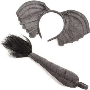 Funny Party Hats Lion Ears and Tail Set - Elephant Ears and Tail Costume - Ears Headband - Zebra Ears and Tail Set