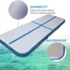 CNSPORT Inflatable Air Gymnastics Mat Training Mats 10ft/13ft/16ft/20ft Gymnastics Tracks for Home Use/Training, Blue - Image 5