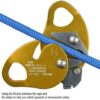 Climbing Rope Grab, Self-Braking Stop Descender for 11-12.5mm Rope Clamp Grab Rescue Rappel Ring Climbing Gear - Image 6