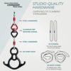 Victorem Aerial Silks - 11 Yards Aerial Silk, Premium Ariel Yoga Hammock, Durable and Low-Stretch Fabric, Yoga Starter Kit for Home, Aerial Rig for All Skill Levels - All Hardware Included - Image 3