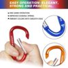 Carabiner Keychain Clip - Aluminum Carabeaner Key Clip,D Ring Shape Caribeener Hook Buckle,Spring Snap Key Chain Clips - Image 3