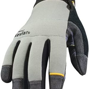 YOUNGSTOWN GLOVES General Utility Work Gloves - Puncture and Cut Resistant Kevlar with Non-Slip Palm - Comfortable Heavy Duty Hand Protection - High Dexterity and Grip Mens Safety Gloves